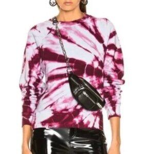 PROENZA SCHOULER WHITE LABEL CREWNECK SWEATSHIRT BLUE & BURGUNDY Sz XL NWOT